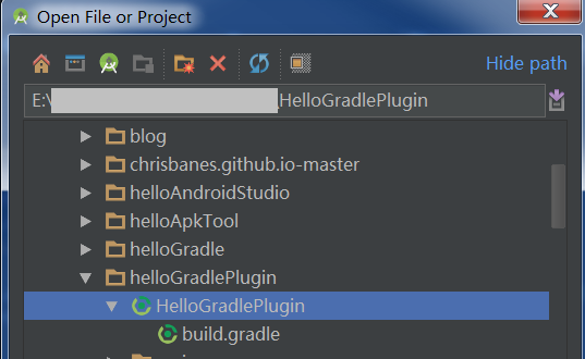 Open the plugin project